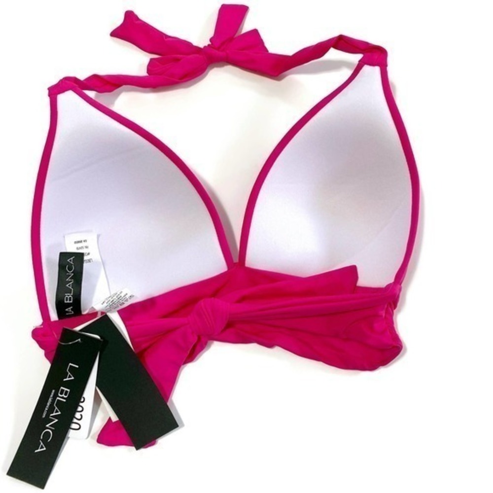 La Blanca Pink Halter Bikini Top Swimwear - Picture 4 of 4